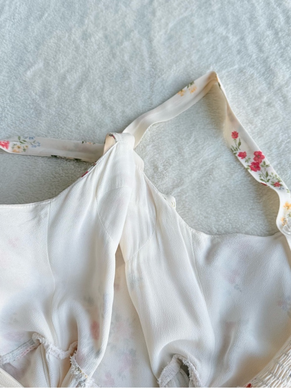 Reformation Aviva Ivory Floral Sleeveless Midi Dress XS (0) - Picture 9 of 10